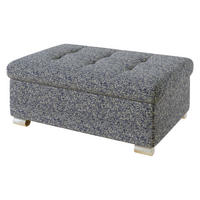 POLSTERHOCKER Niko Groß - Silberfarben/Multicolor, Holz/Textil (96/41/70cm) - MIRJAN24