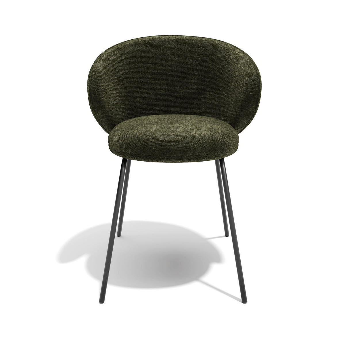 ESSZIMMERSTUHL Texturierter Samt Khakigrün 53.5cm - Grün, Textil (53.5/75/54cm) - Sia Home