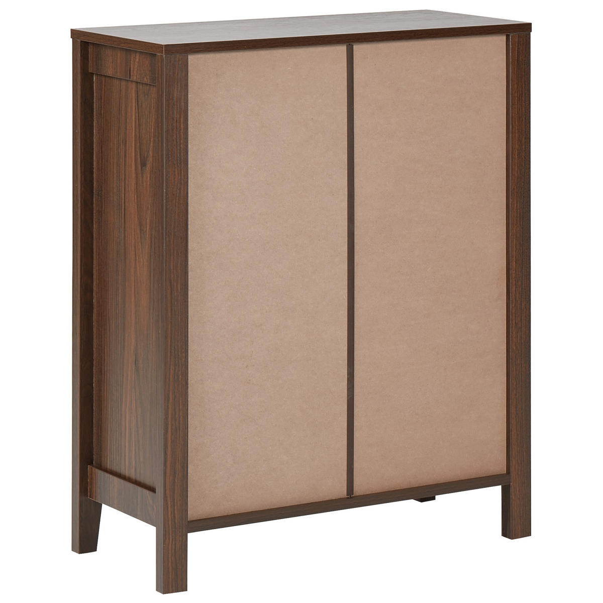 SIDEBOARD Tmavě hnědý Walkerston - hnědá, kompozitní dřevo (66/80/30cm) - Beliani