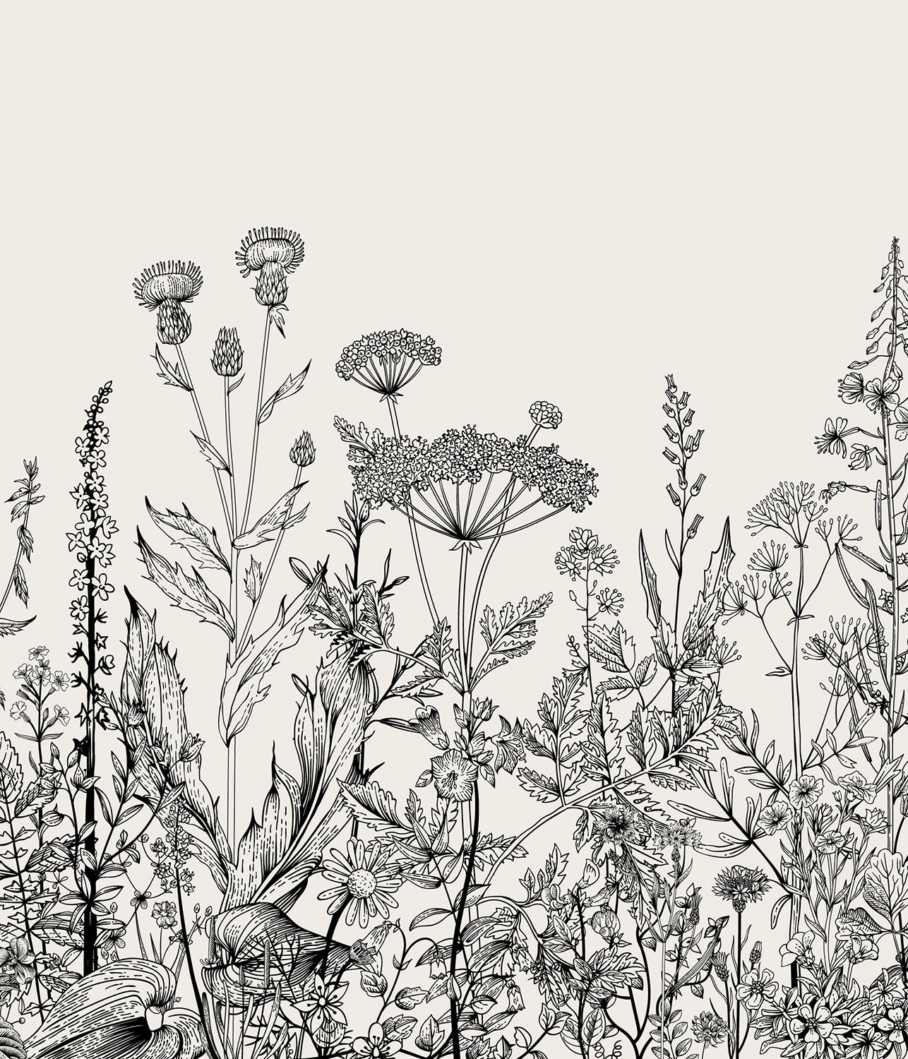 VERDUNKELUNGSROLLO 120x140 cm Graue Blumen - Grau, Textil (120/140cm) - TULUP