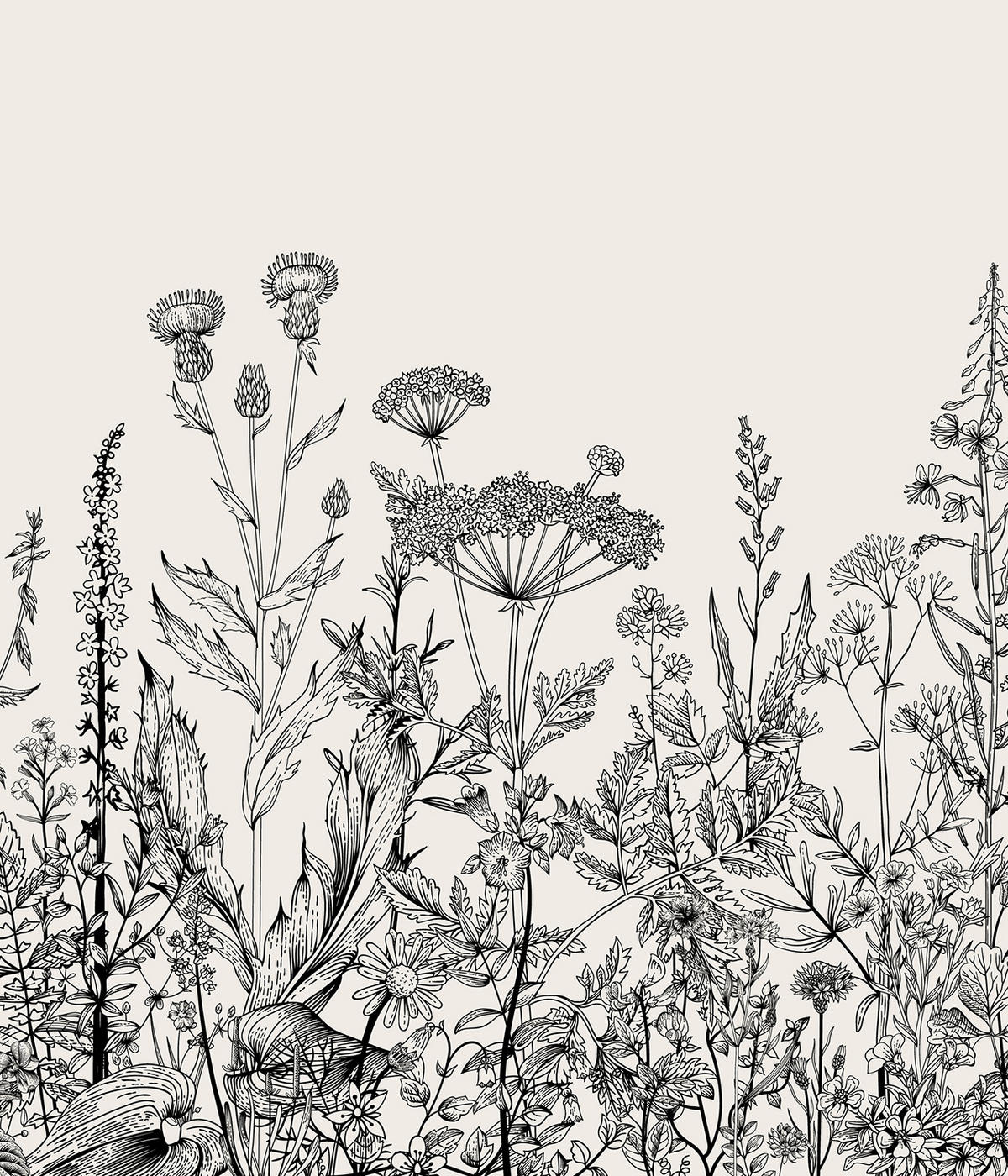VERDUNKELUNGSROLLO 120x140 cm Graue Blumen - Grau, Textil (120/140cm) - TULUP