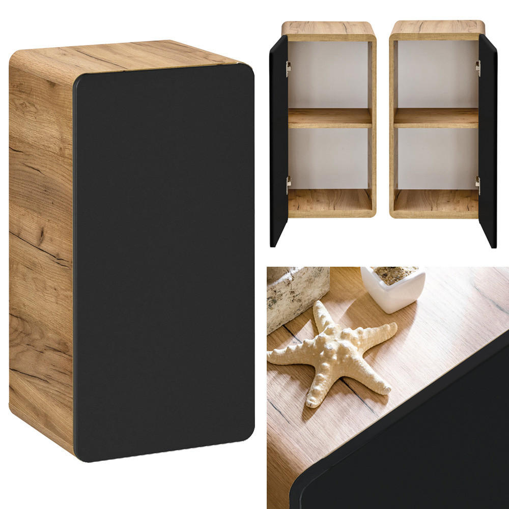 Thumbnail - Lomado Badmöbel-Set, Anthrazit, Holzwerkstoff, 180x195x46 cm, Badezimmer, Badmöbelsets & Badmöbelserien, Badmöbel-Sets