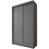 SCHWEBETÜRENSCHRANK Mario 120/216/61 graphit - Graphitfarben, Holzwerkstoff (120/216/61cm) - Beautysofa
