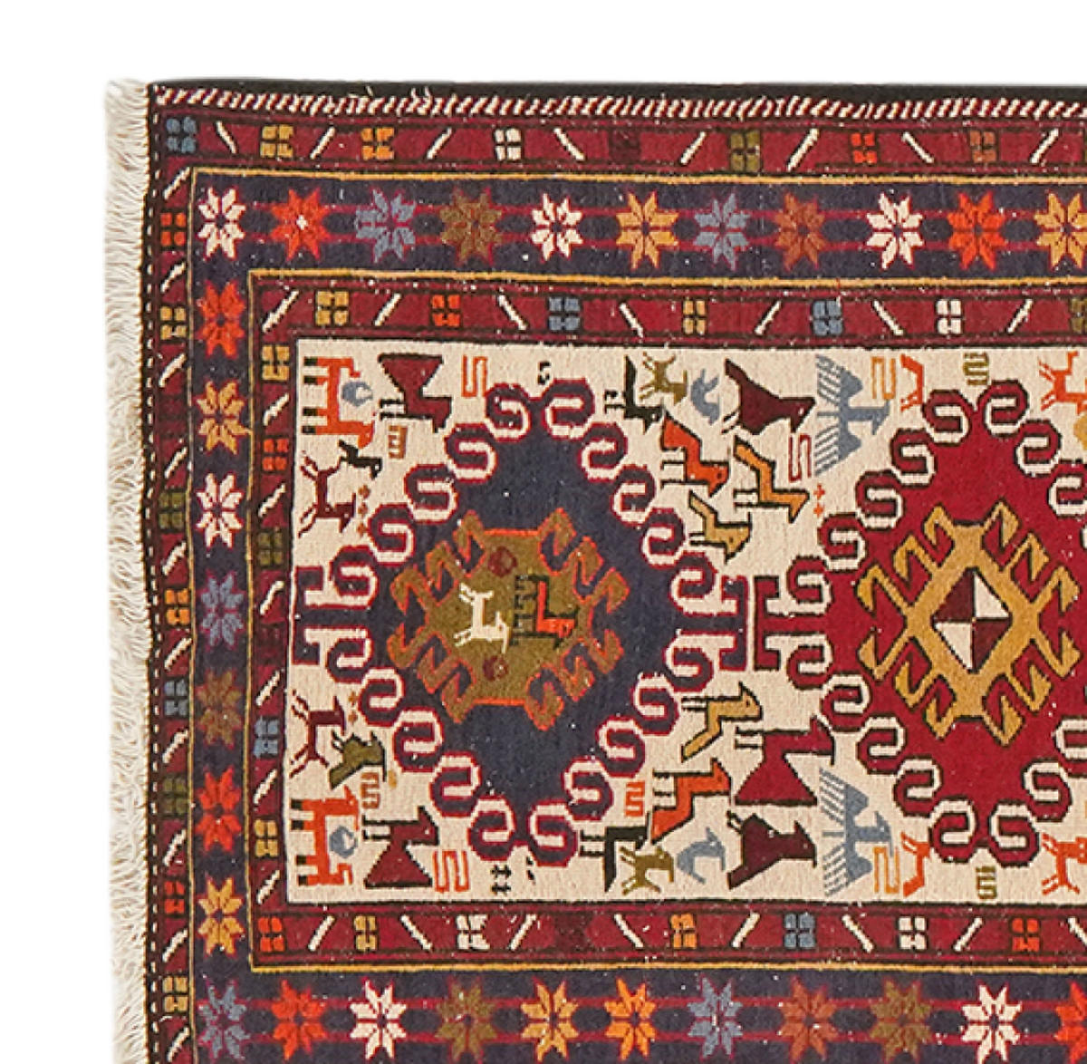 LÄUFER Sumak Shahsavan Beige 275/74 cm Wolle - Beige, Textil (74/275cm) - Looma