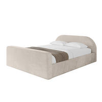 POLSTERBETT mit Bettkasten, Fußteil und Lattenrost, Boxbett ohne Matratze - TIVON-Z-V1 180x200 Beige - Beige, Holzwerkstoff/Textil (180/200cm) - ALTDECOR