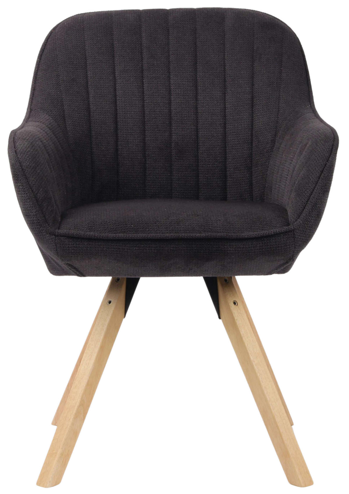 ESSZIMMERSTÜHLE Matera 2er-Set - Dunkelgrau/Naturfarben, Naturmaterialien/Textil (59/84/61cm) - Mr. Deko