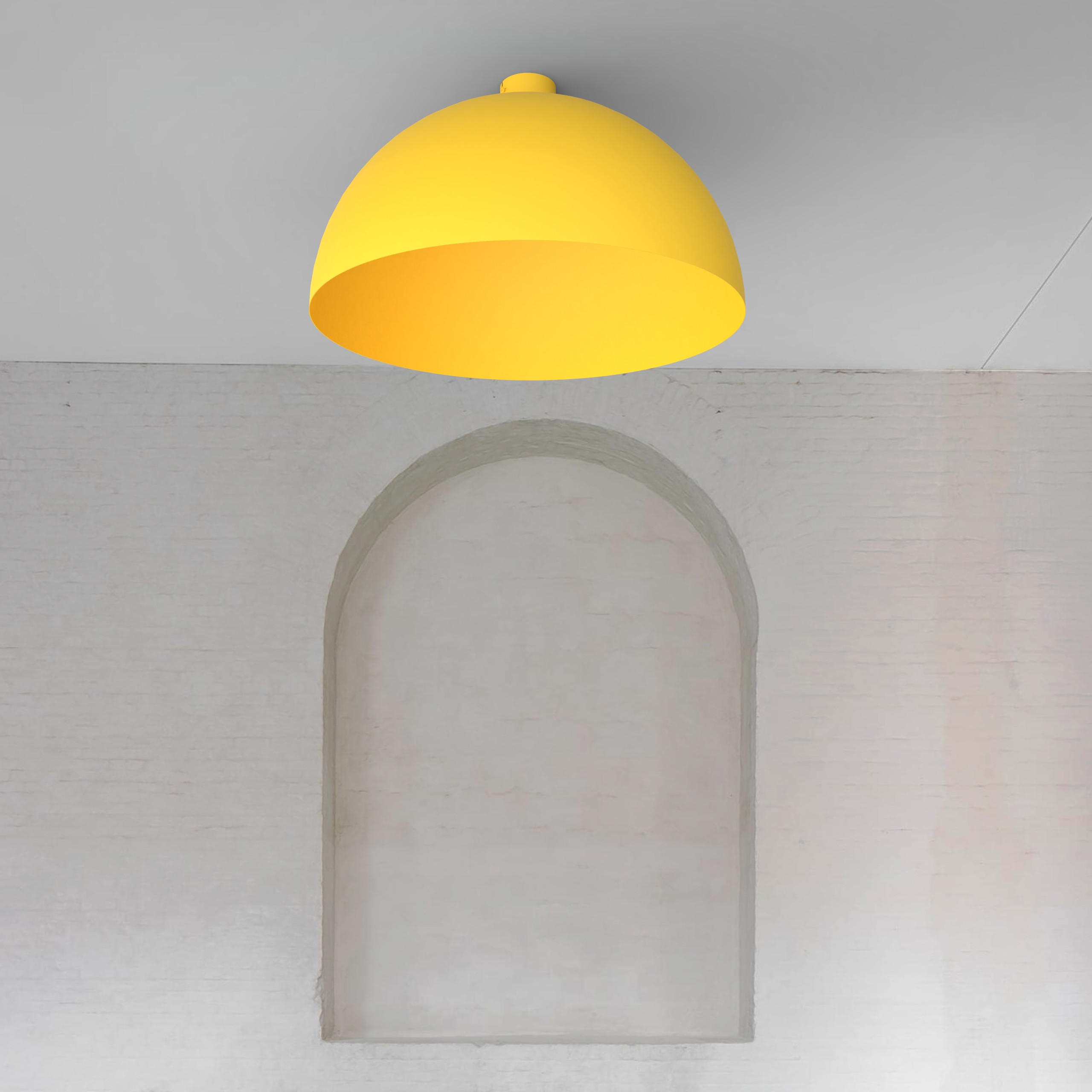 DECKENLEUCHTE - Gelb, Metall (60/60/30cm) - Lumicom