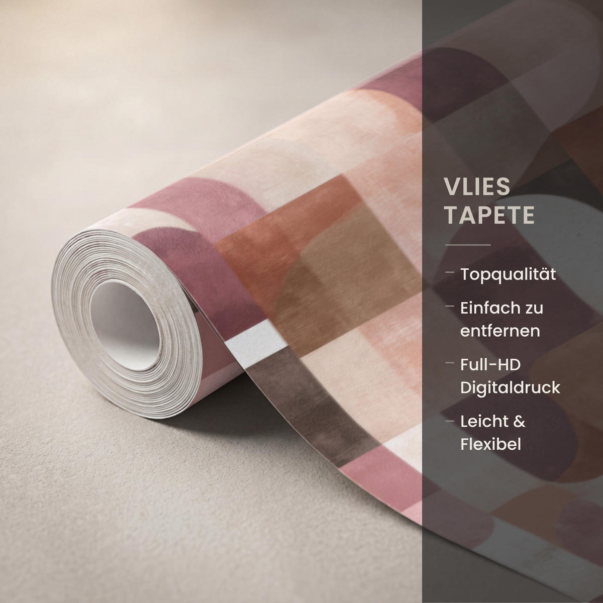TAPETE - Geometrie - Modern - Retro - 500x200 cm - Multicolor, Papier (500/200cm) - OnlyWow