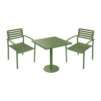 GARTENESSGRUPPE im Set - 2 Personen - Metall - Grün - - Grün, Metall - Vente-Unique