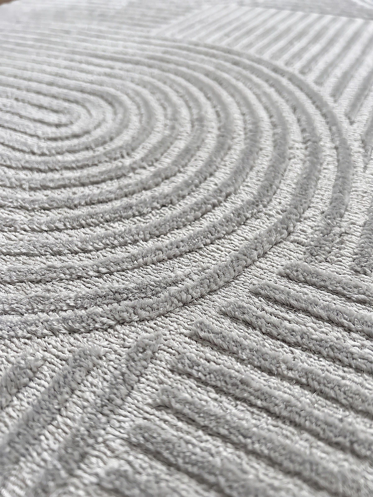 LÄUFER ERESMA Geometrisch Polyester Grau 80 x 300 cm - Grau, Textil (80/300cm) - KADIMA DESIGN