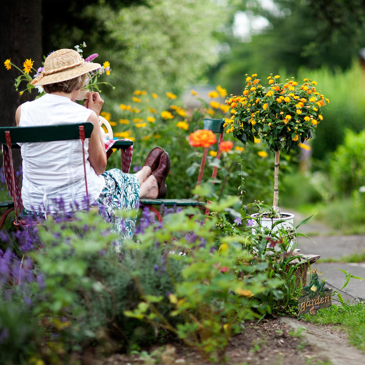 GARTENSTECKER - Multicolor, Metall (15.5/27.5/0.5cm) - Relaxdays