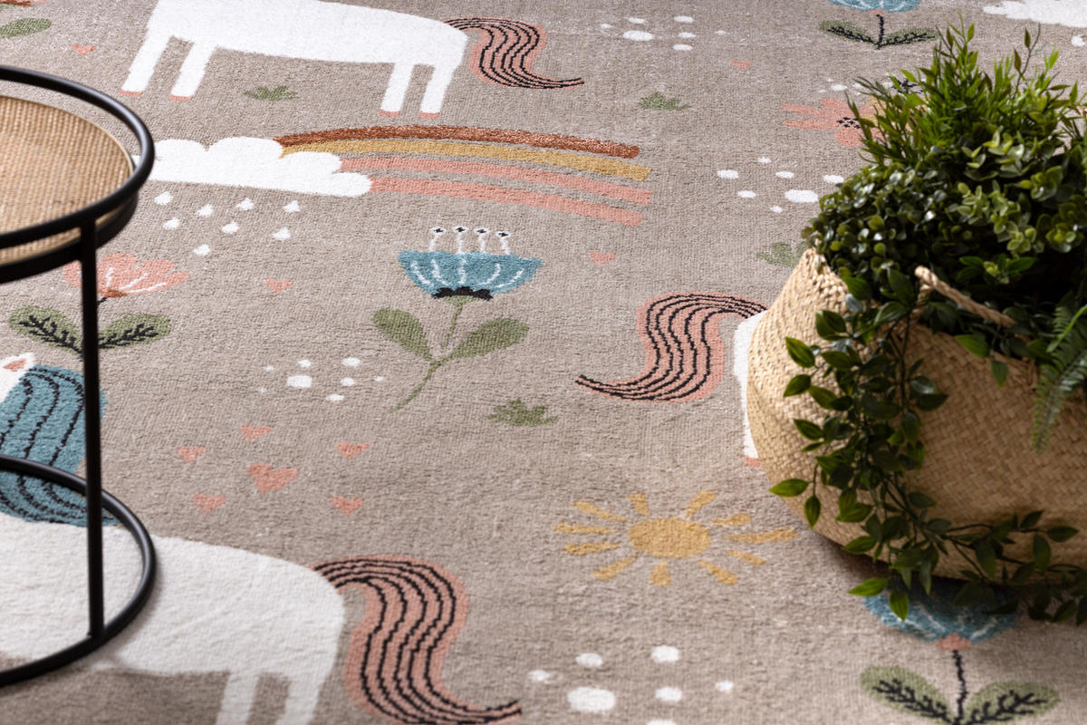 TEPPICH Fun 160/220 cm - Beige, Textil (160/220cm) - rugsX