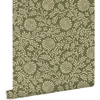 TAPETE Blumenmuster 50 x 900 cm - Grün, Papier (50/900cm) - ESTAhome