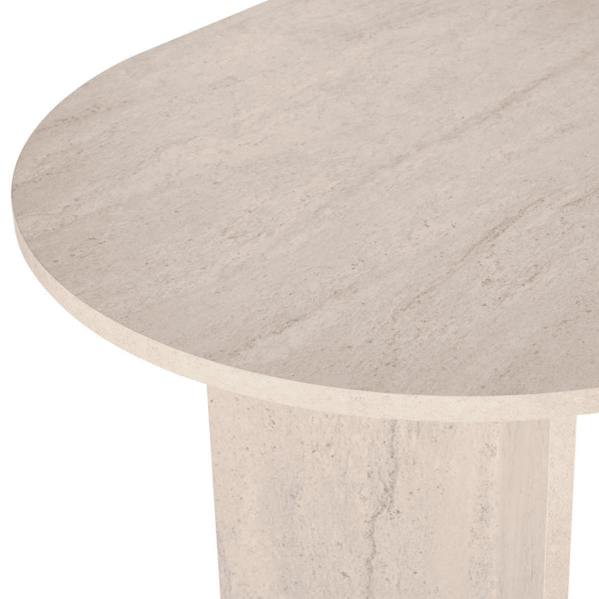 ESSTISCH mit ovaler Tischplatte L200 cm 90/200/75 cm - Beige, Holzwerkstoff (200/90/75cm) - Calicosy