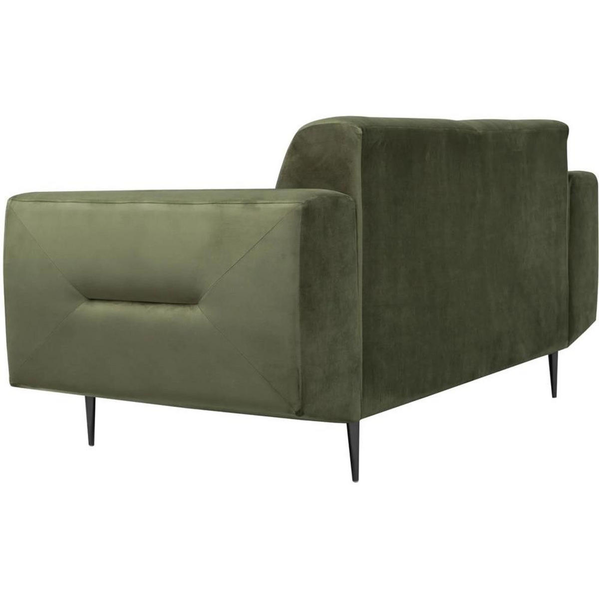 3-SITZER SOFA Venezia olivgrün mit goldenen Beinen - Goldfarben/Olivgrün, Textil (233/85/94cm) - Beautysofa