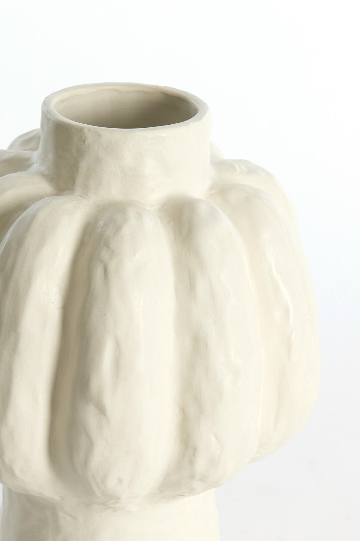 VASE Aliveri Weiß Ø25/29 cm - Weiß, Keramik (29cm) - Light & Living