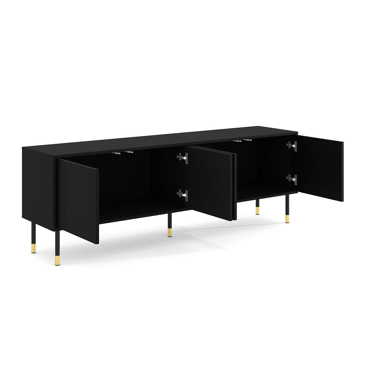 TV-MÖBEL Aglaé Schwarz - Schwarz, Holzwerkstoff (180/61/40cm) - Petits-meubles
