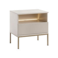 NACHTTISCH Sento S54 - Kaschmir, Holzwerkstoff/Metall (54/56/39cm) - MIRJAN24