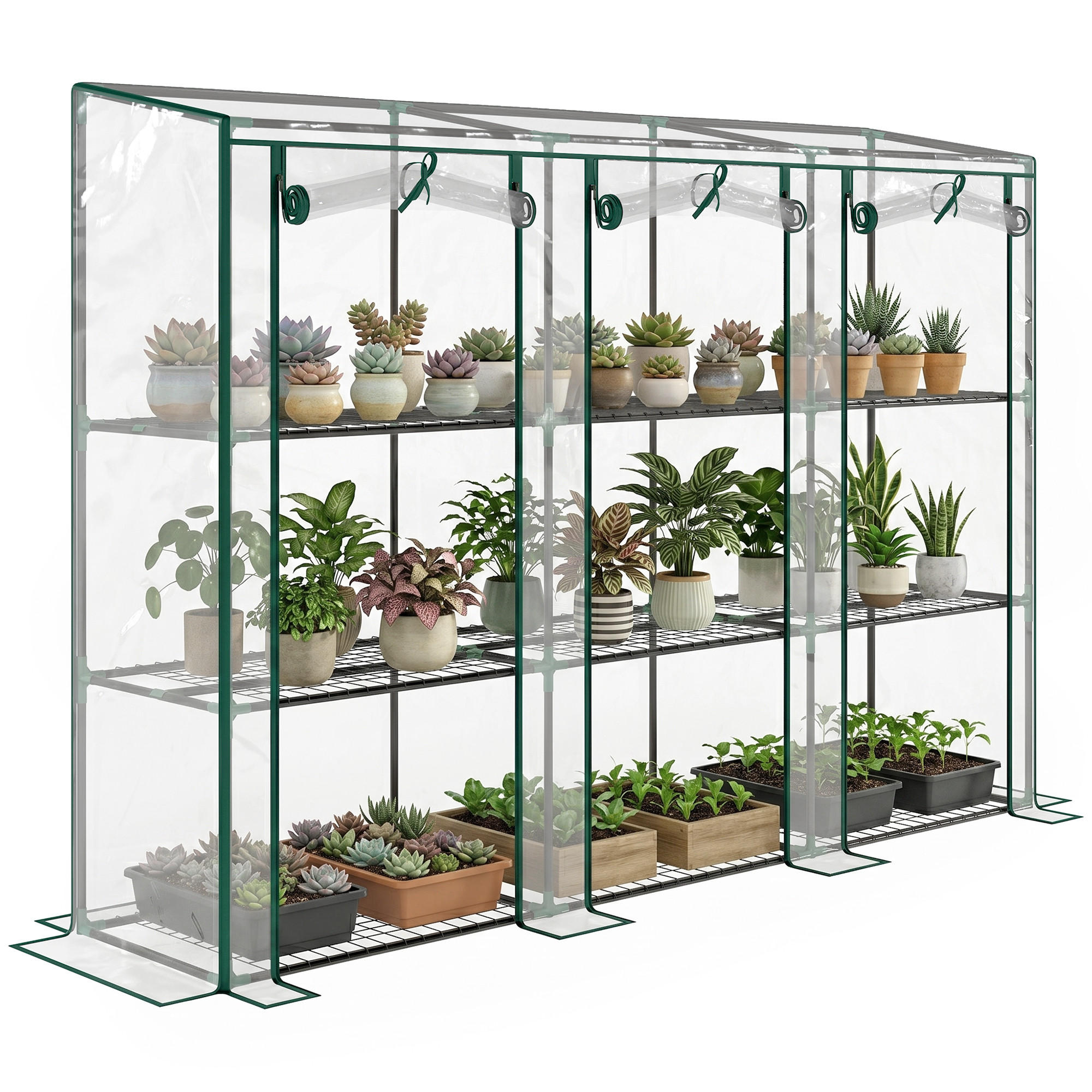 XXXLutz Gartengewächshaus Transparent 46x151x215 cm