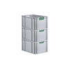 EUROBOX 3x Nextgen Color 32x40x60cm 65 Liter Griffe Grün Offen - Grün, Kunststoff (40/22/60cm) - PROREGAL