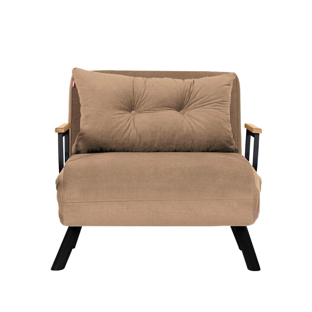 SESSEL mit Stoffbezug und Metallfüßen, umwandelbar 67/50/41 cm - Taupe, Metall (50/41/60cm) - Calicosy