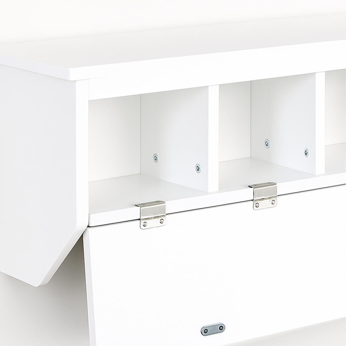 WANDGARDEROBE Weiß 5 Haken MDF - Weiß, Holzwerkstoff/Metall (78/30/20cm) - Relaxdays