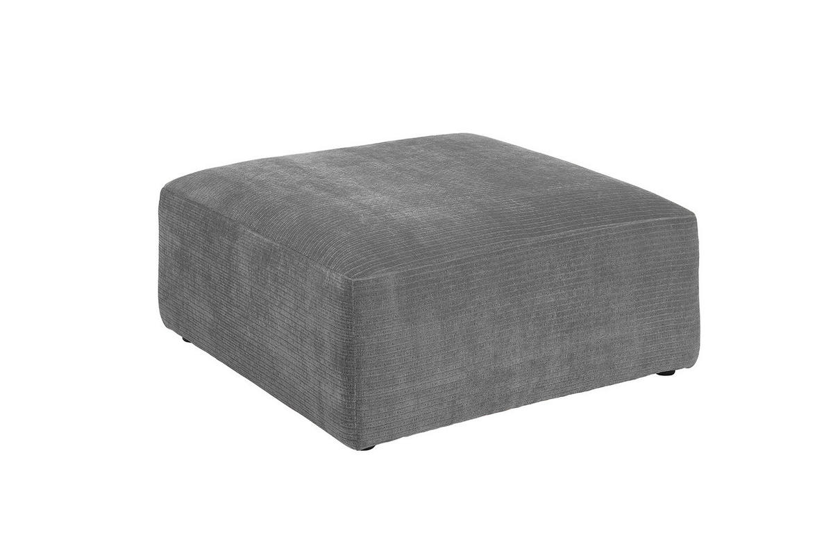 SOFA SITZELEMENT SEPHI Grau Cord - Schwarz/Grau, Kunststoff/Textil (82/39/82cm) - KAWOLA