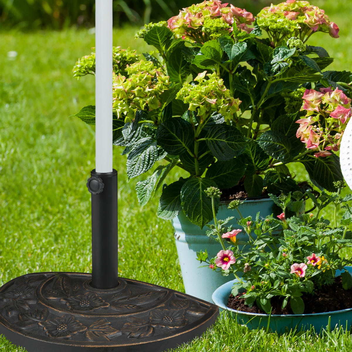 STOJALO za dežnike - temno rjava, kovina/umetna masa (50/32cm) - Relaxdays