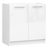 UNTERSCHRANK Weiß, Weiß Glanz 82/80/46 - Weiß Hochglanz/Weiß, Holzwerkstoff (80/82/46cm) - RAUMHIRSCH FURNITURE