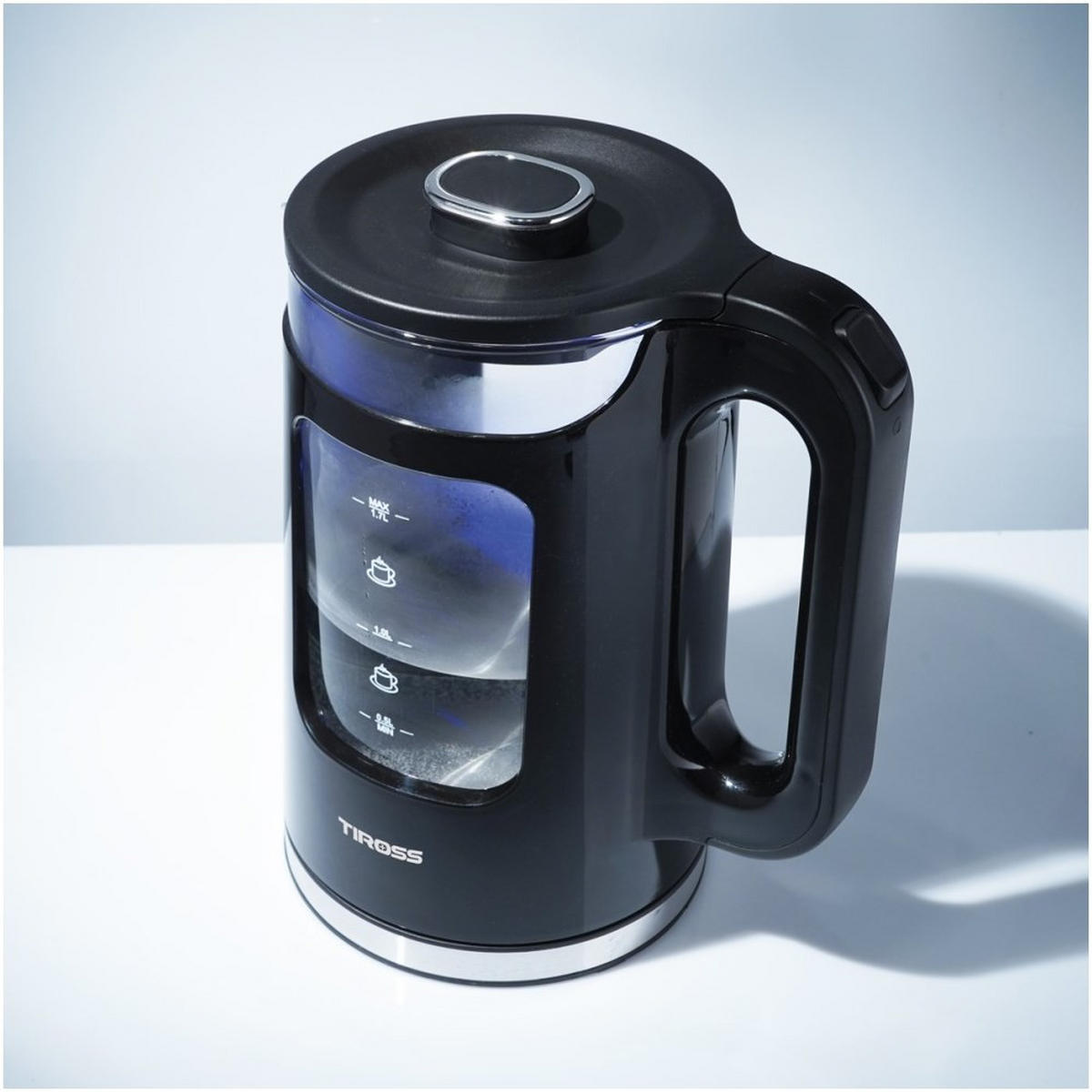 WASSERKOCHER ELEKTRISCH Schwarz 16/16/24.5 cm TS2704 - Schwarz, Metall (16/24.5/16cm) - Tiross 