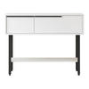 KONSOLOVÝ STŮL Vesanto - bílá/černá, kov/kompozitní dřevo (100/29.5/76cm) - [en.casa]