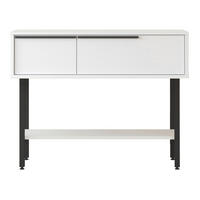 KONSOLOVÝ STŮL Vesanto - bílá/černá, kov/kompozitní dřevo (100/29.5/76cm) - [en.casa]