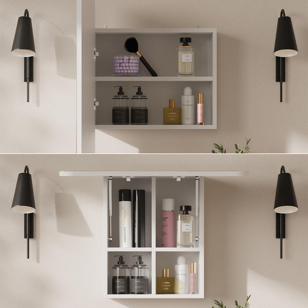 KOUPELNOVÁ ZRCADLOVÁ SKŘÍŇKA Zino Bílá - bílá, kompozitní dřevo (65/50/17.4cm) - Vicco