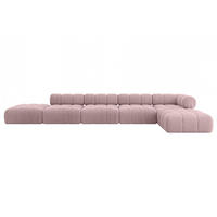 ECKSOFA modulares Sofa Kerru-L3 - 475x190x70 cm Rosa Cord - Rosa, Holzwerkstoff/Textil (475/190cm) - ALTDECOR