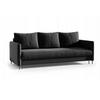 SCHLAFSOFA Belis in Schwarz - Schwarz, Holzwerkstoff/Textil (216/95/100cm) - Bettso