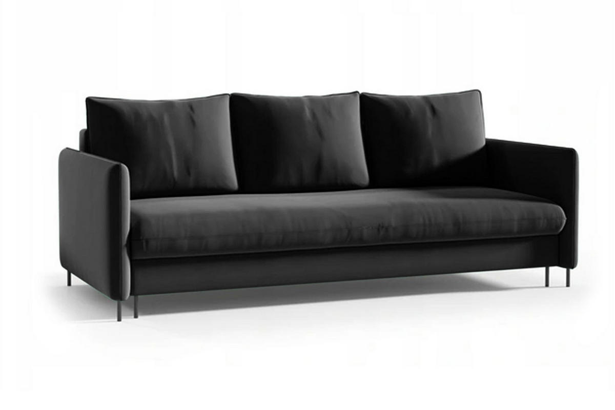 SCHLAFSOFA Belis in Schwarz - Schwarz, Holzwerkstoff/Textil (216/95/100cm) - Bettso