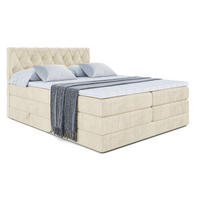 BOXSPRINGBETT AMAY-BZ KING - 200 x 200 - H3/H4 - Beige - Beige, Holzwerkstoff (200/200cm) - ALTDECOR
