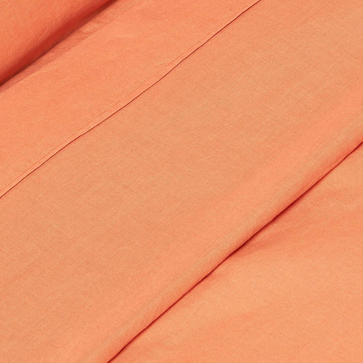 LEINEN-BETTLAKEN ohne Gummizug aus 60% Leinen & 40% Baumwolle - Orange, Textil (275/275cm) - Homescapes