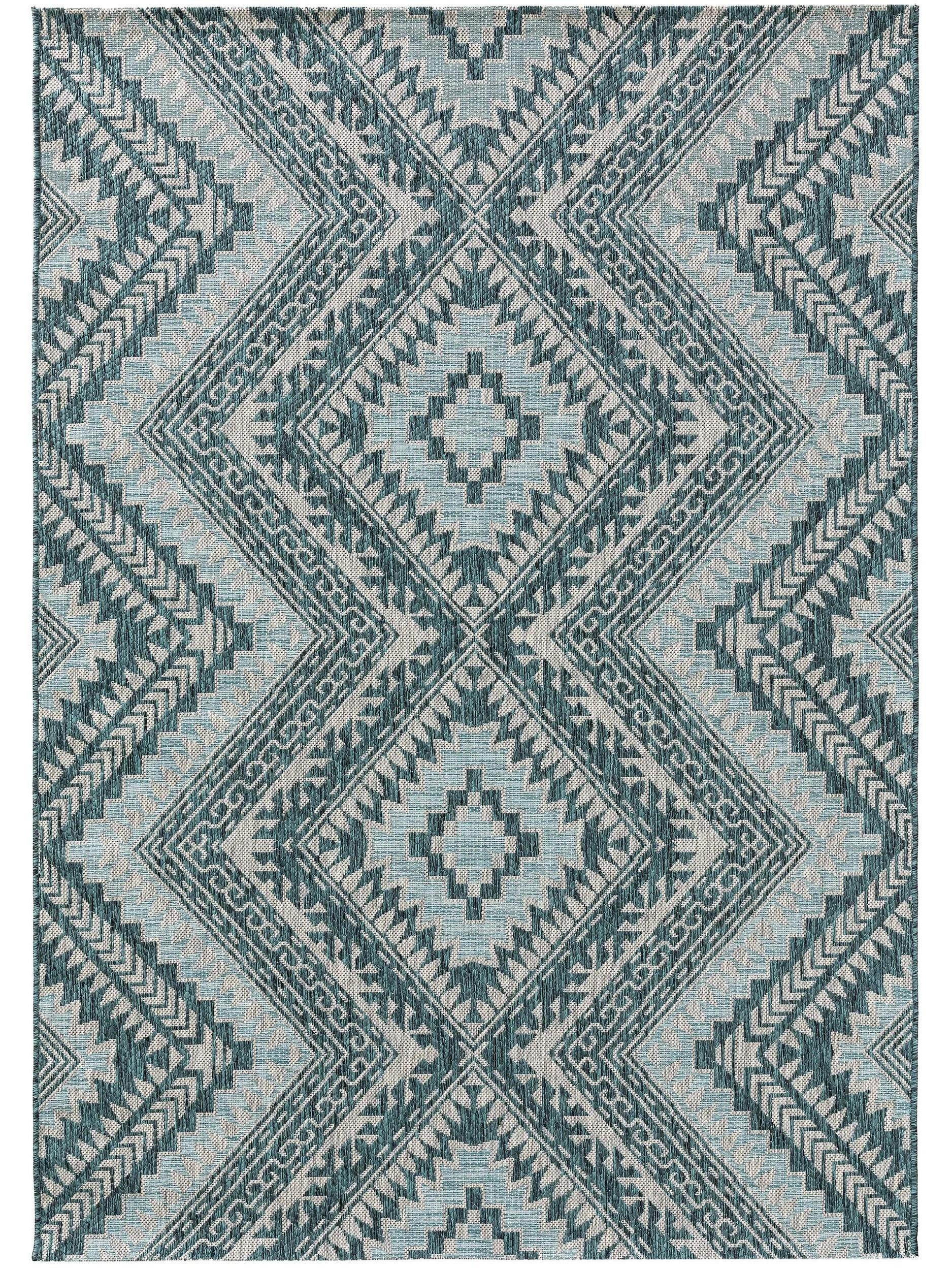 benuta Outdoorteppich Blau 200x300 cm