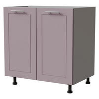 UNTERSCHRANK Bari D11/80 Grau / RAL 4009 pastellviolett 80 / 50 / 82cm - Violett/Grau, Holz/Holzwerkstoff (80/82/50cm) - Feldmann-Wohnen