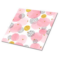 FLIESENAUFKLEBER 9 Stück 30x30 cm selbstklebend Punkte - Rosa, Textil (30/1.6/30cm) - TULUP