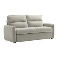 3‑SITZER Schlafsofa - Express-Schlaffunktion - Stoff - Grau - ORELIS - Grau, Textil (195/101/210cm) - Vente-Unique