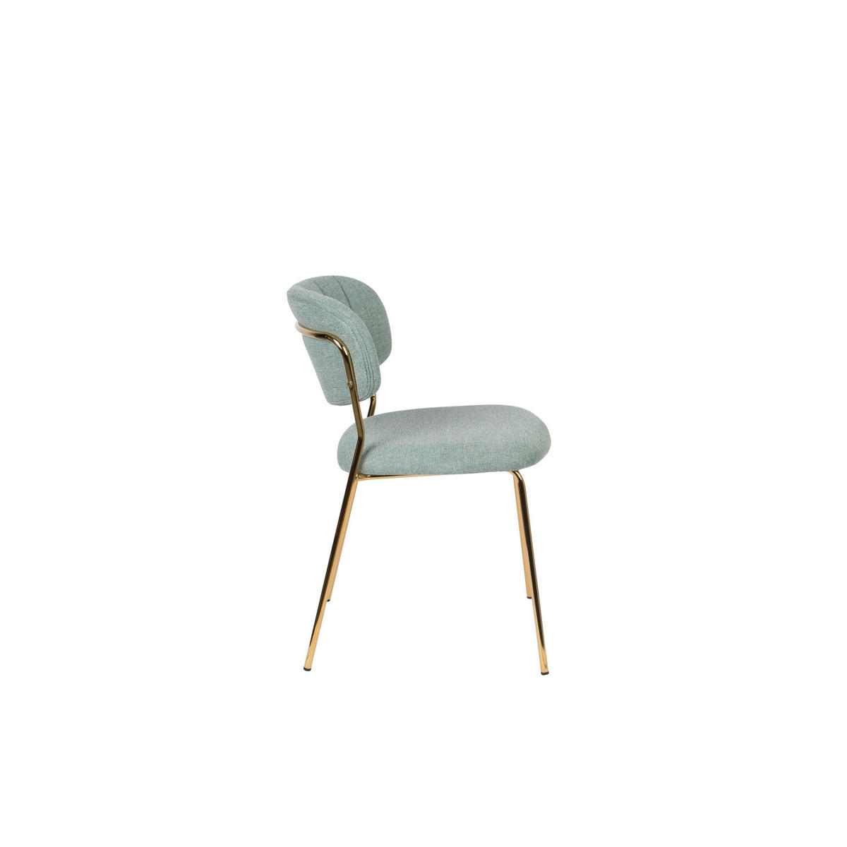 ESSZIMMERSTUHL Jolien Gold/ Hellgrün - 2 er Set - Mintgrün, Textil (48/77/56cm) - Housecraft Living