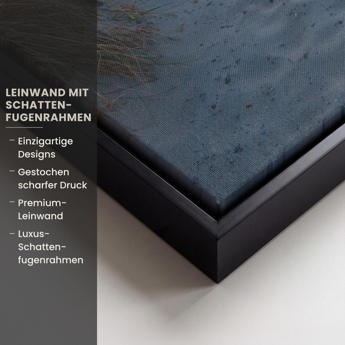 LEINWAND Bilder mit Rahmen - Sonnenuntergang - Strand - Düne - Gras - Ufer - 50x50 - Sandfarben, Textil (50/50cm) - MuchoWow