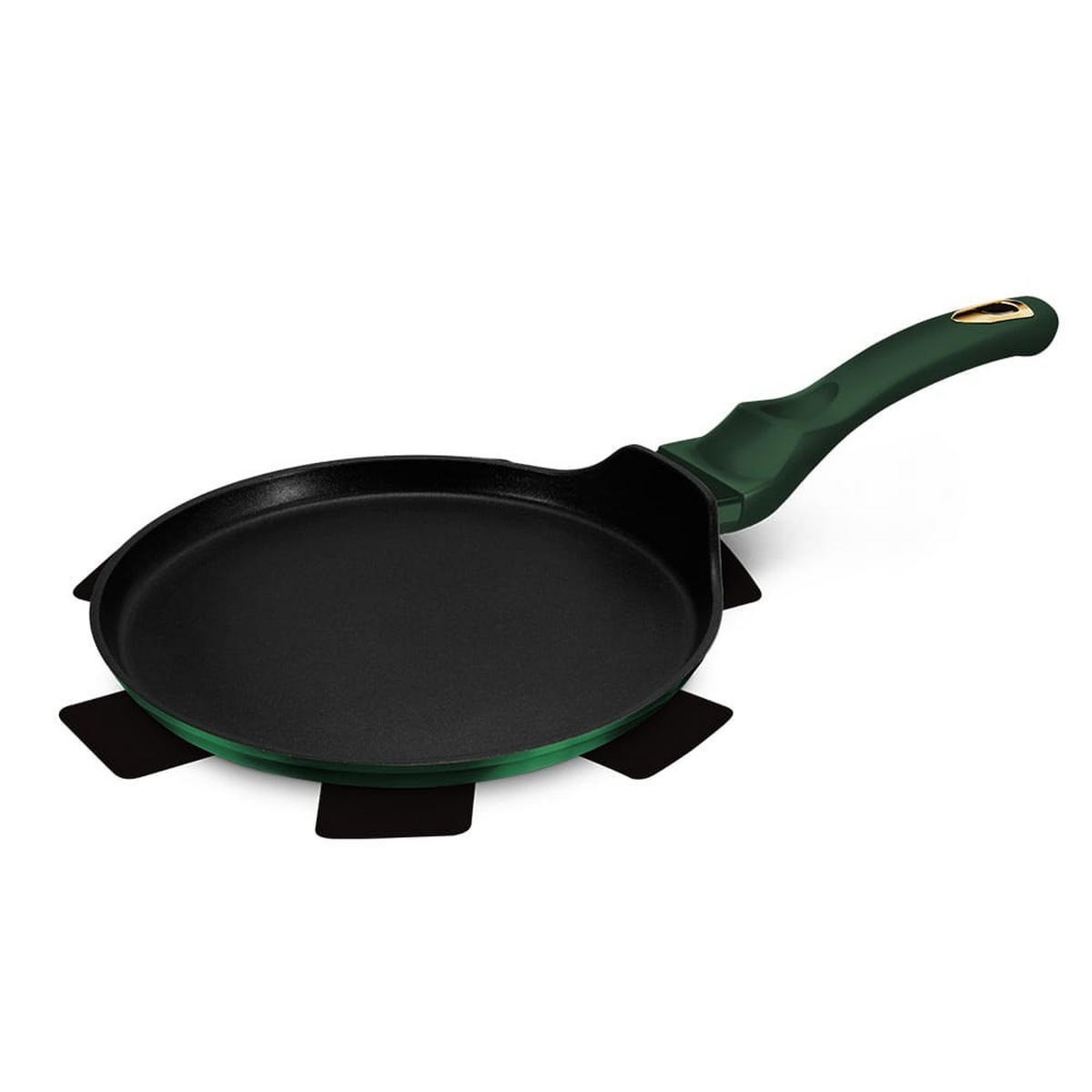 CRÊPEPFANNE Grün 25/25/1.8 cm BH6054 - Grün, Metall (25cm) - Berlinger Haus