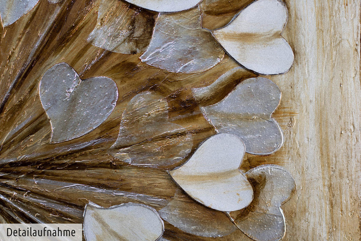 ÖLGEMÄLDE 80/80 cm - Beige/Braun, Holz/Textil (80/80cm) - KUNSTLOFT