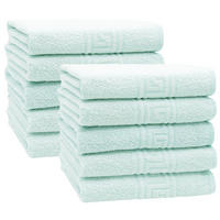 HANDTÜCHER, 10er-Set, 50x100 cm, 80% Baumwolle, 20% Polyester, Grün - Grün, Naturmaterialien (50/100cm) - Zollner