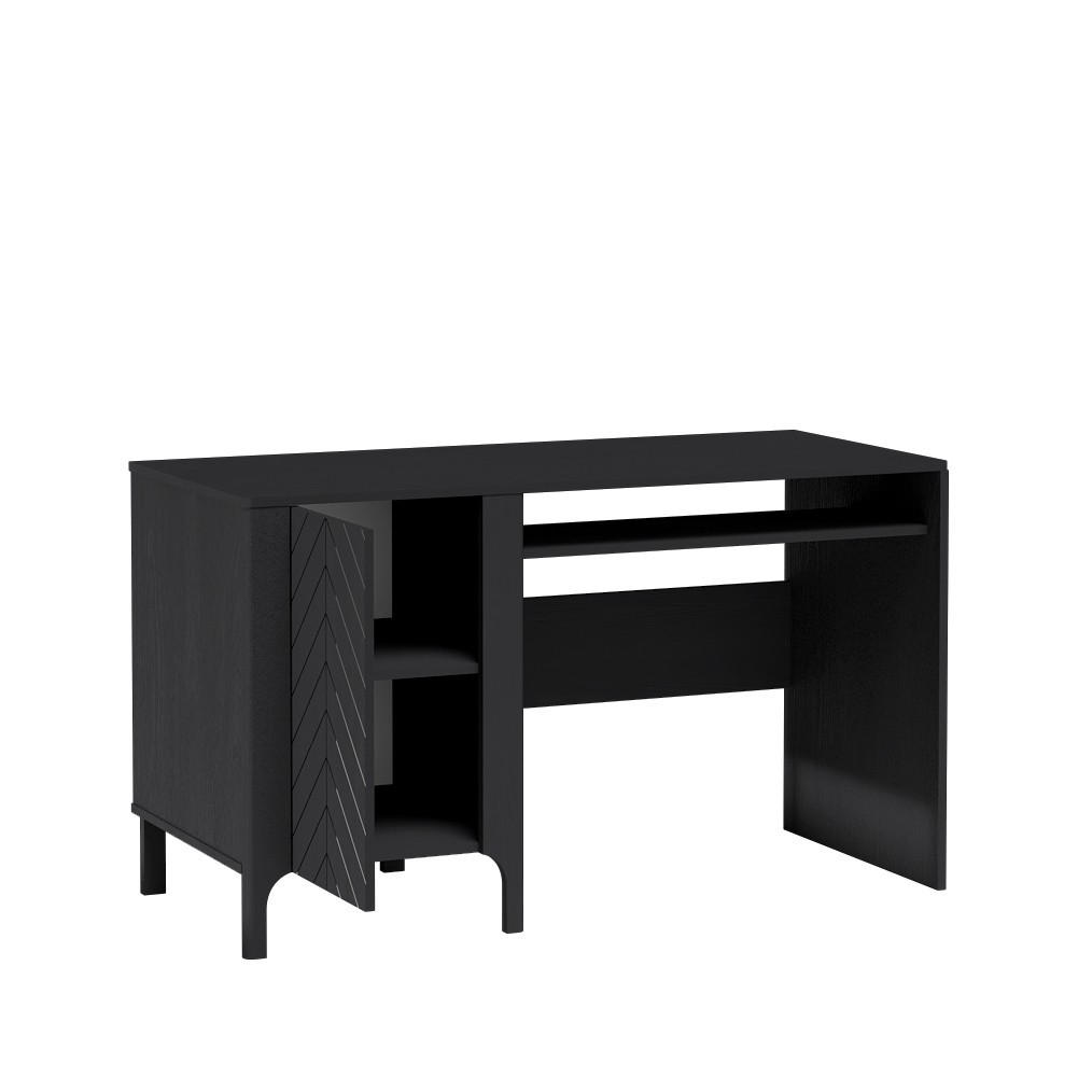SCHREIBTISCH Lumi Schwarz - Schwarz, Holzwerkstoff (60/135/78cm) - Bettso