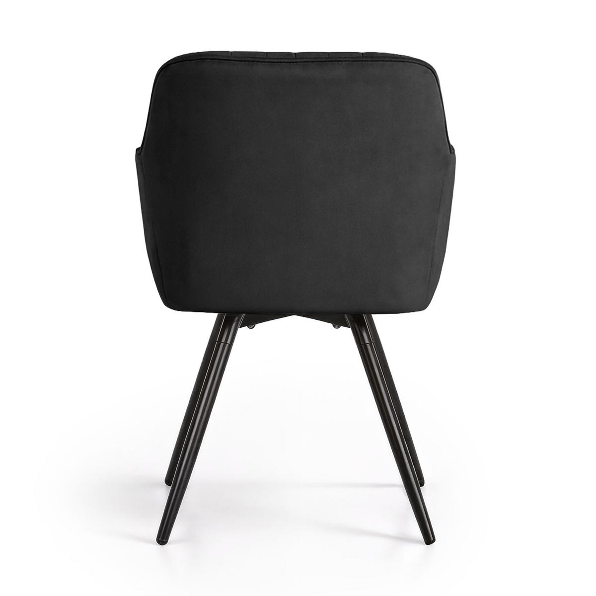 OKRETNO STOLICE, PAKIRANJE OD 2 kom, crne 55/83/58 - crna, tekstil (55/83/58cm) - RAUMHIRSCH FURNITURE