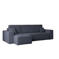 ECKSOFA Mit Schlaffunktion Und Bettkasten L-Form BEST Stoff Abriamo Dunkelblau Links - Dunkelblau, Holz/Textil (142/244cm) - Kaiser Möbel